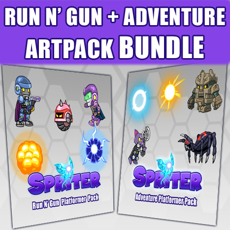Run N' Gun and Adventure Platformer Art Bundle