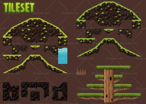 Rainforest Platformer Tileset - Paid Environment Art - Spriter Forums